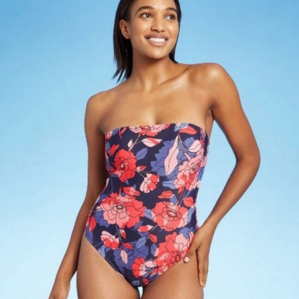 📌FINAL SALE | Kona Sol | Open Back Floral Print One Piece Swimsuit